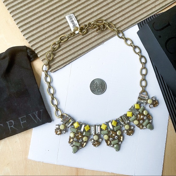 J.CREW Sage + Citrine Jeweled Necklace - Picture 2 of 4